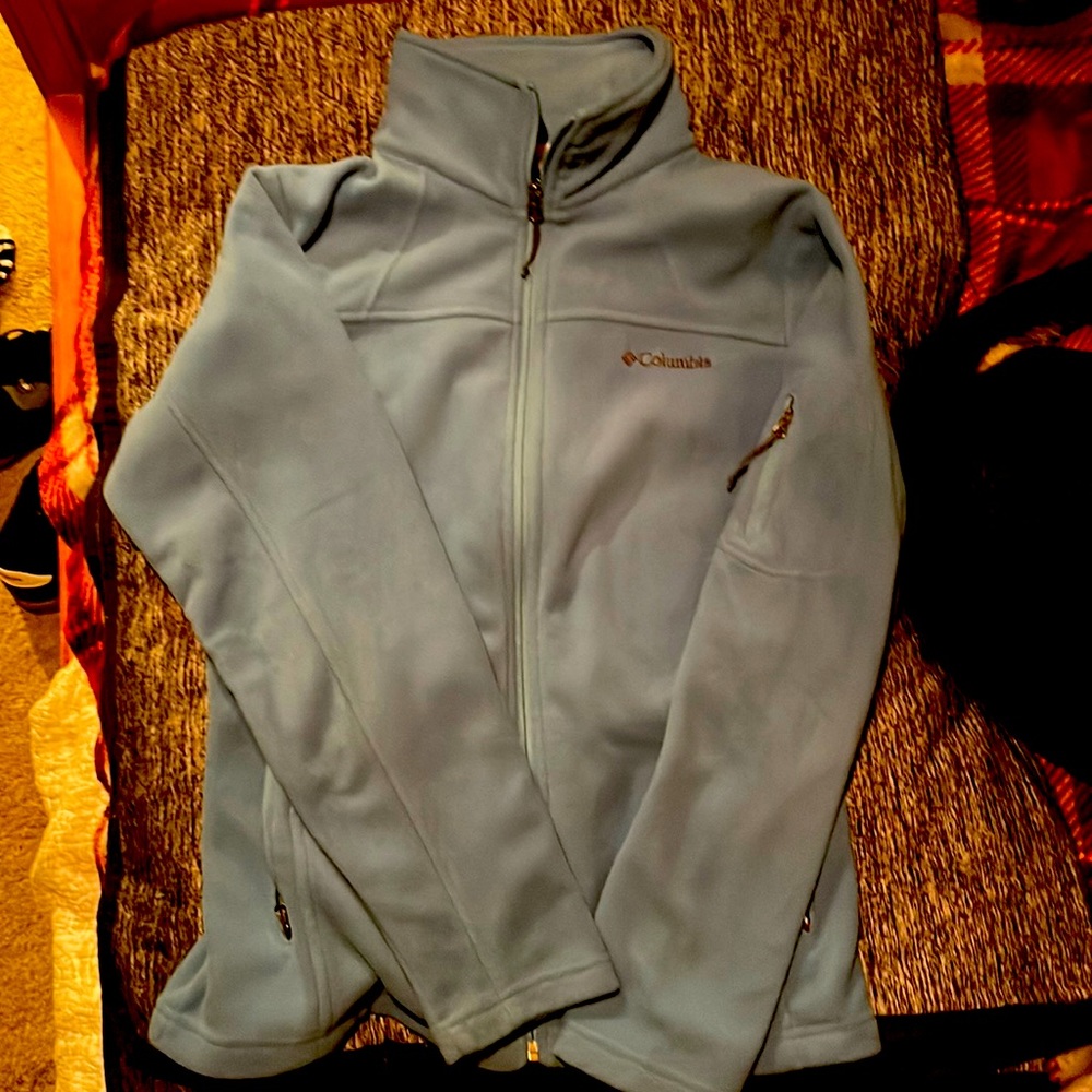 Large Womens Teal fleece Columbia jacket